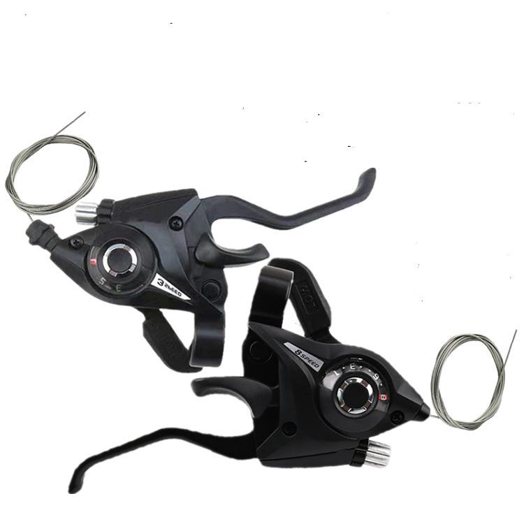 EF51-7 山地车一体闸把7速 8速 21速24速连体指拨 山地车变速闸把