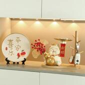 入户门挂钥匙创意招财猫玄关摆件家居客厅收纳置物挂架鞋 饰品 柜装