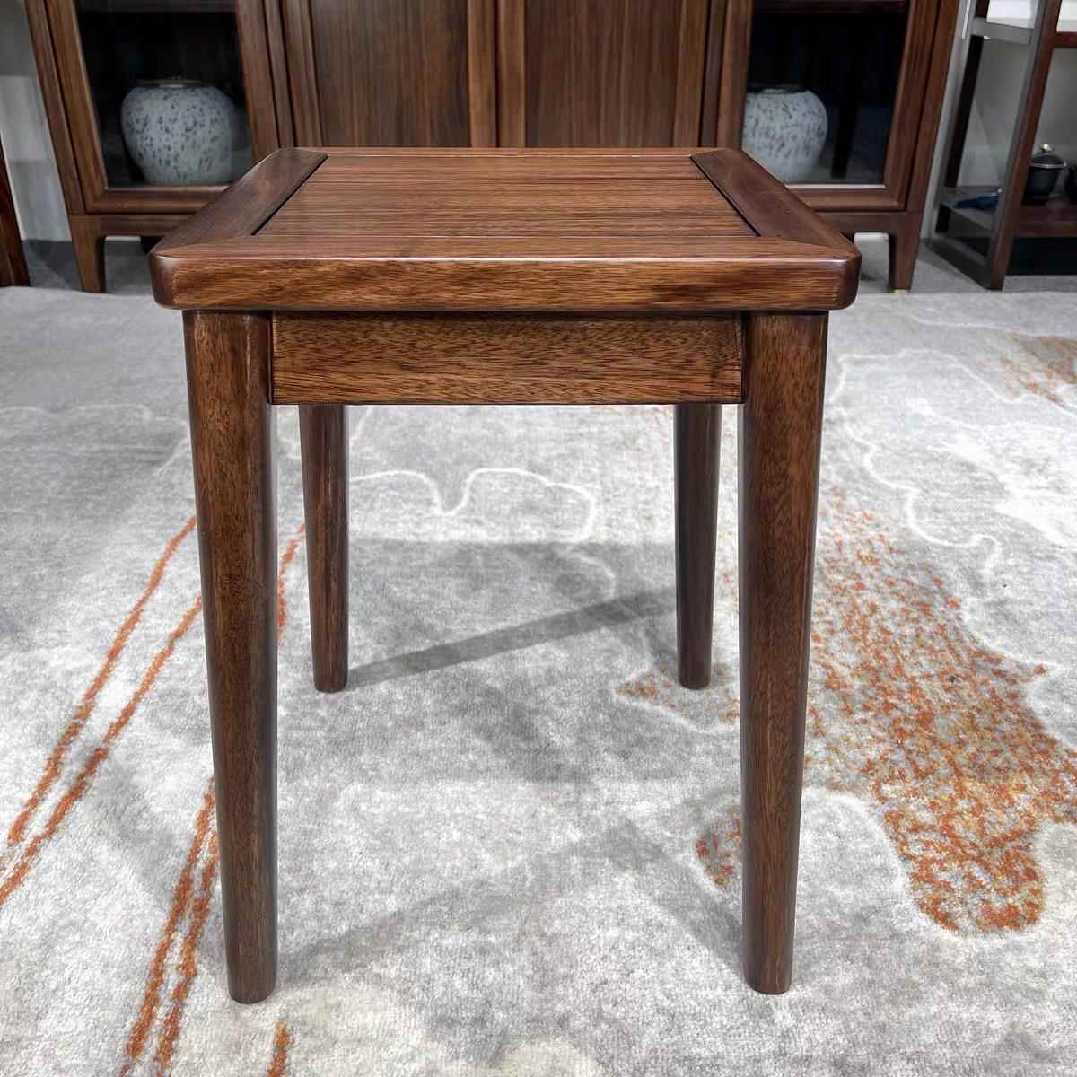 高档乌金木小凳子长形实换鞋方木凳客厅脚凳家用桌童椅板凳儿凳新