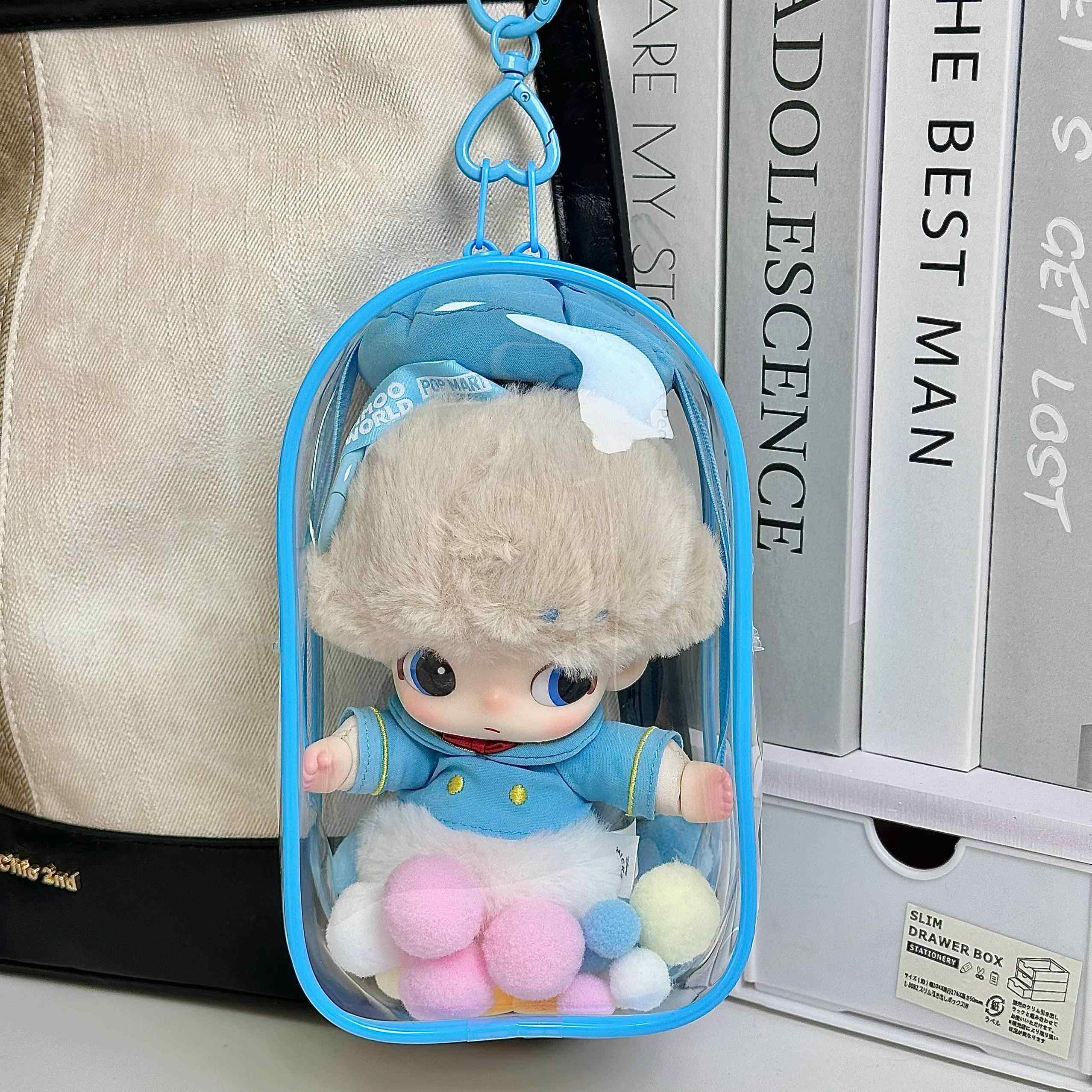 泡泡玛特DIMOO迪士尼搪胶娃包挂件18cm棉花娃娃外出包防尘收纳包