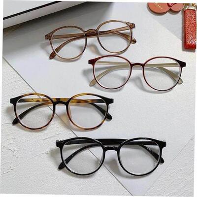 Round Frame Anti-blue Light Glasses Men and Women Myopia Gla