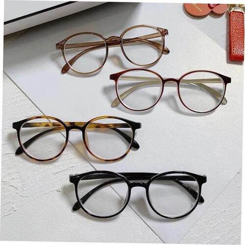 Round Frame Anti-blue Light Glasses Men and Women Myopia Gla