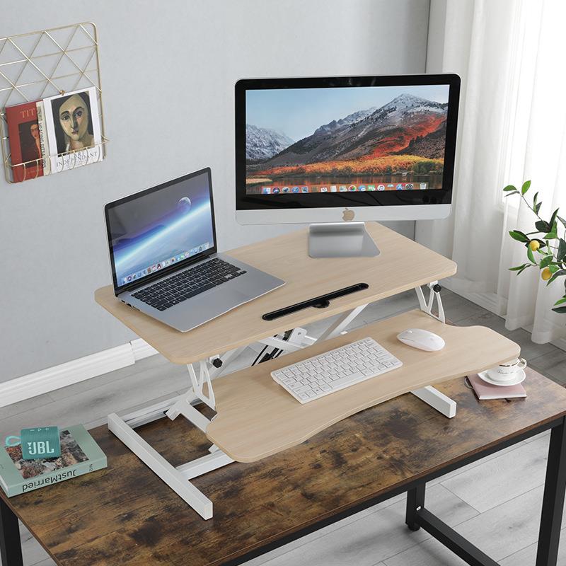工厂站立式电脑升降书桌笔记本办公电脑台桌上桌工作台可折叠