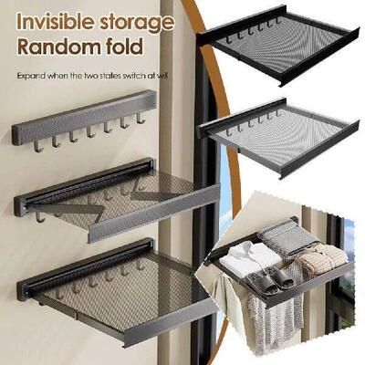 44cm Aluminum Invisible Folding Retractable Bath Towel