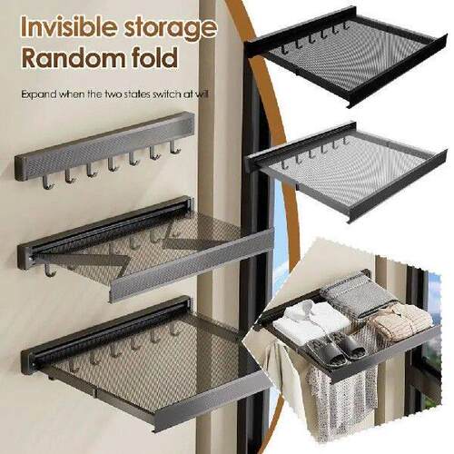 44cm Aluminum Invisible Folding Retractable Bath Towel