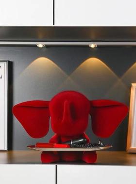 U3Q小飞轻象玄关摆件托入门钥收纳潮玩创意装饰匙摆件现代奢ib8xz