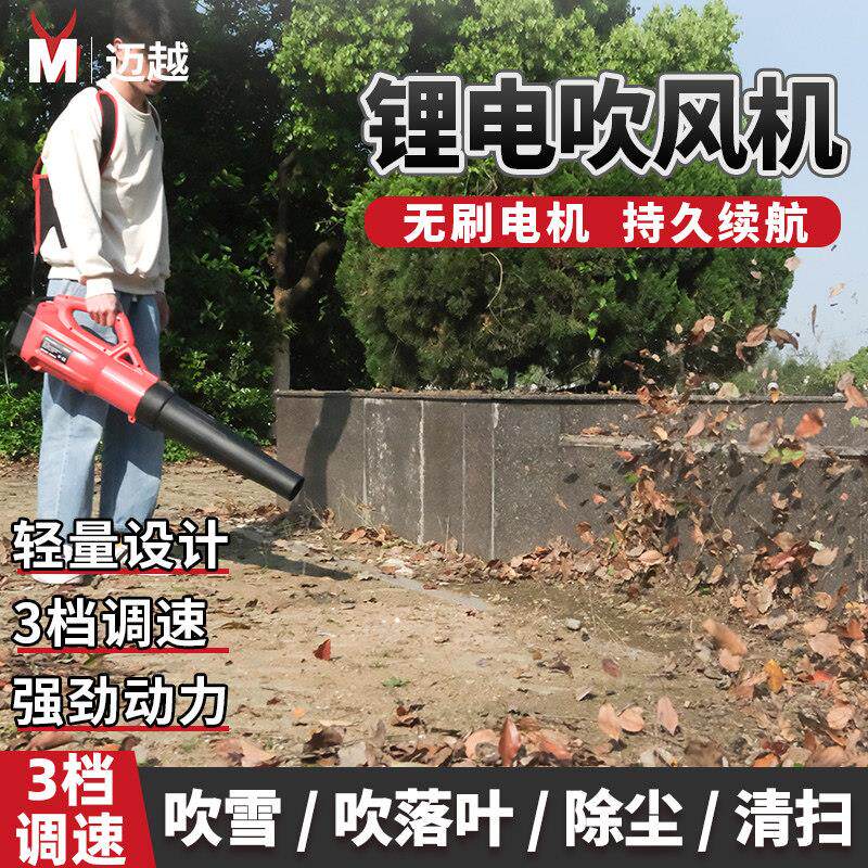 大功率电动吹风机充电式锂电吹吸机吹灰吹雪除尘户外落叶树叶粉碎