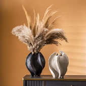 感博古架风花瓶高级欧式 摆件简约民现代宿陶瓷创意家居ins