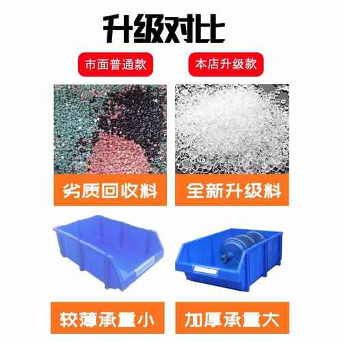 仓库斜口零件盒塑料盒螺丝盒五金收纳盒货架工具盒物料盒配件分格
