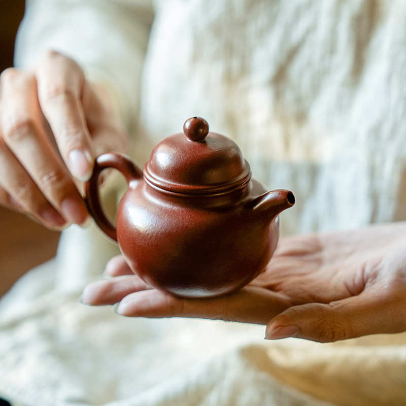 旅行茶具紫砂朱泥手工泡茶壶茶杯一壶一杯套装随身户外便携式