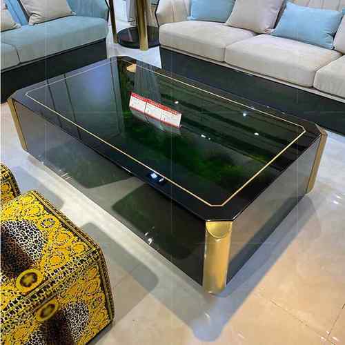 宾利BENTLEY轻奢实木长方形后现代茶几客厅意大利高端茶台茶几