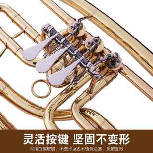 新款未大诺扁键 中音号 次大号乐器 抱号B低音号乐队降调铜管乐器