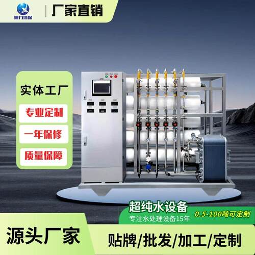 EDI超纯水设备双级反渗透工业高纯水设备源头厂家0.5吨-100吨可选