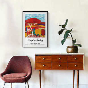 挂画墙床头有墙面玄关美式壁画单幅框乡村创意背景装饰画竖风景版