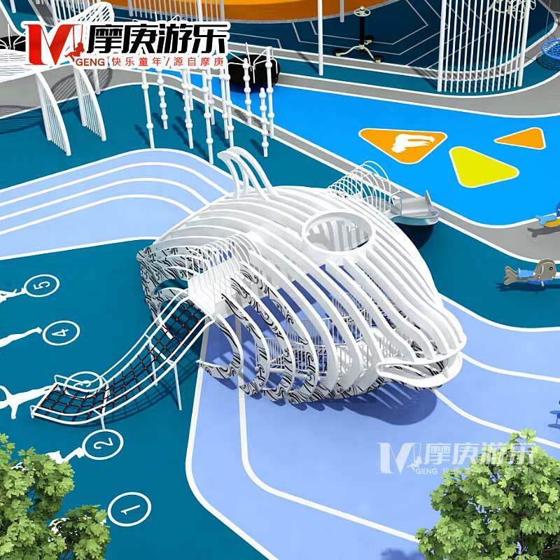 游乐设备器材户外不锈钢滑梯非标幼儿园商场景区公园旋转组合式