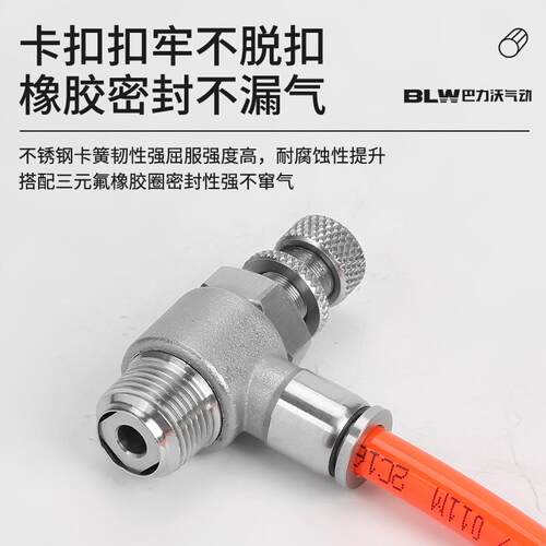 304不锈钢节流阀SL6-01/8-01/10-02 316不锈钢单向调节阀精密
