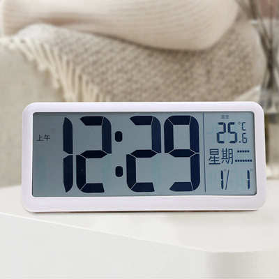 【新品预告】LCD电子钟闹钟 简约聪明钟卧室学生小闹钟