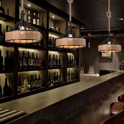 复古麻绳A10105吊灯工风酒吧餐厅服装店美式loft铁怀艺旧创业个性