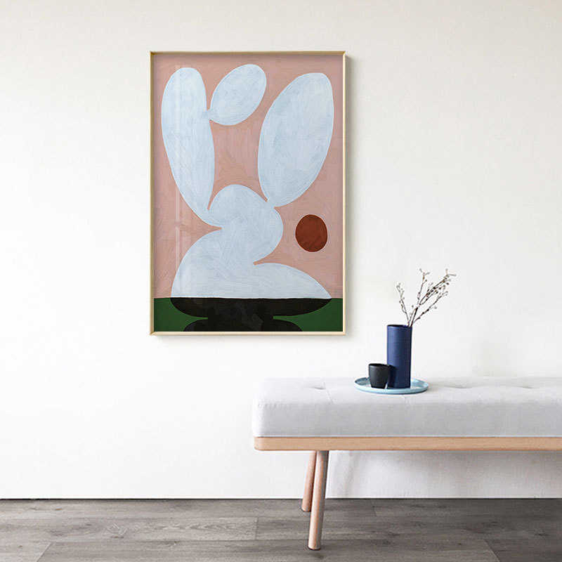 网红几何花卉抽象客厅沙发装饰画创意个性背景墙画客厅餐厅壁挂画图片