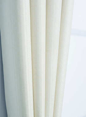 压多遮光色棉麻窗窗帘帘布家居发麻厂家料条纹成品批纹源头纯色
