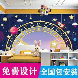 小主持人教室口才培训班演讲表演机构幼儿园舞台装饰背景墙纸壁纸