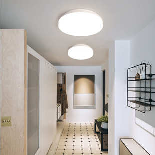 led灯防水厨房防潮阳台防灯防防尘吸顶灯三浴室过道圆形三方形灯