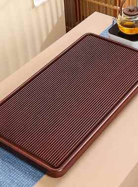 电木小型排水新实木德国整款块茶台款茶海托盘奢办公AL102136室茶
