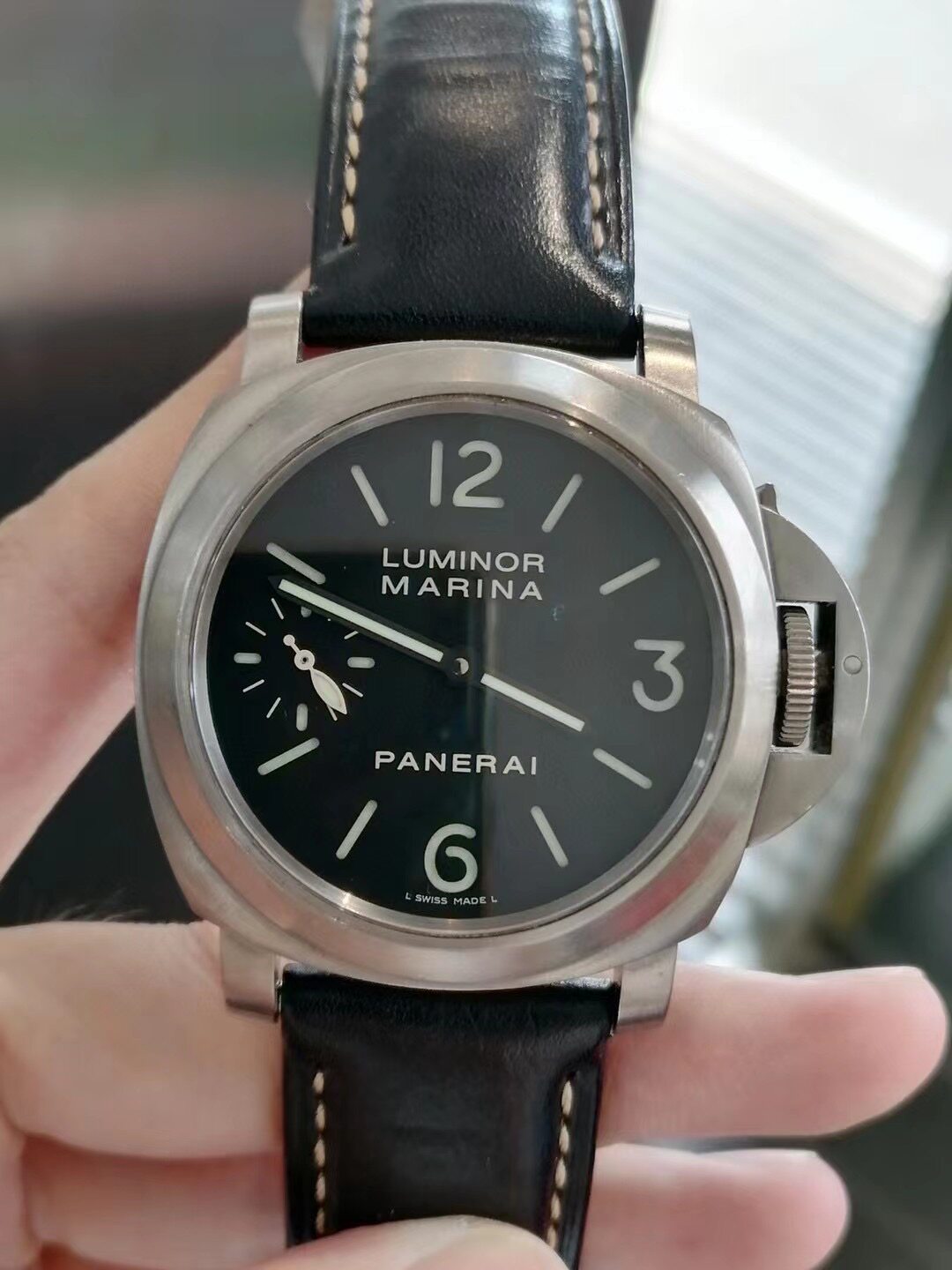 [9.8新]沛纳海庐米诺系列PAM 00177手动机械44mm男士手表