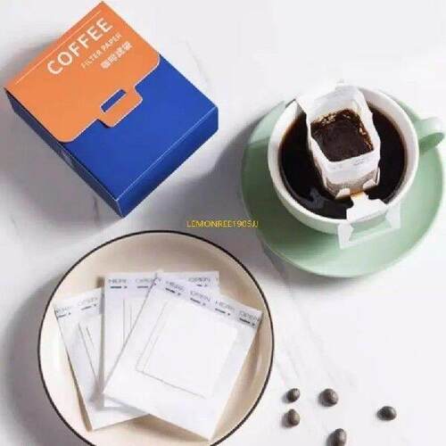 62CE 100Pcs Disposable Coffee Filter Paper Bag Drip Coffee