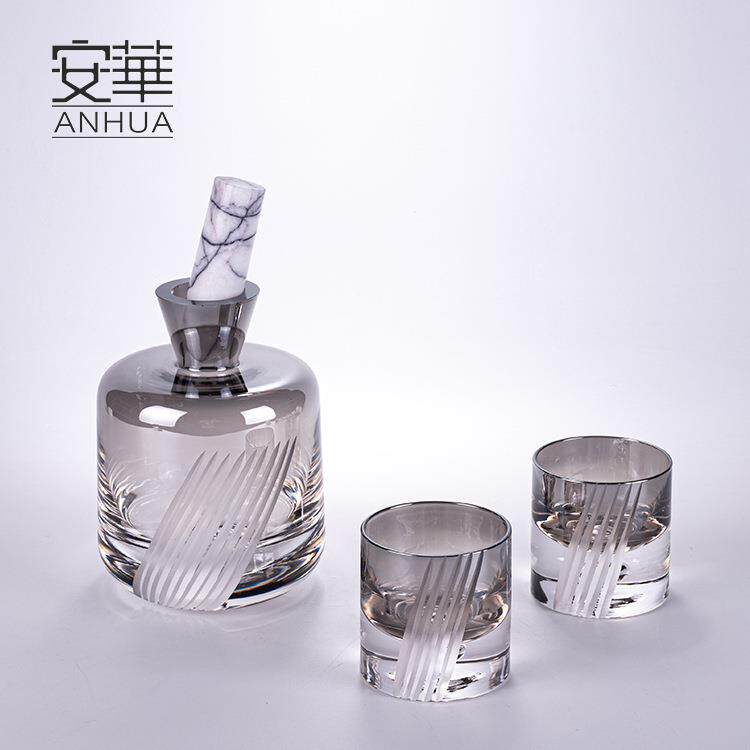 安华高端艺术玻璃酒具酒杯套装高级醒酒器分酒壶酒杯家用现货