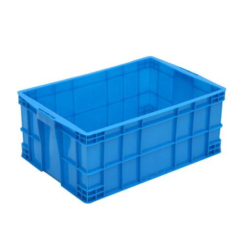 加厚带盖标签牌塑料周转箱575-250食品伺料周转箱塑胶运输箱