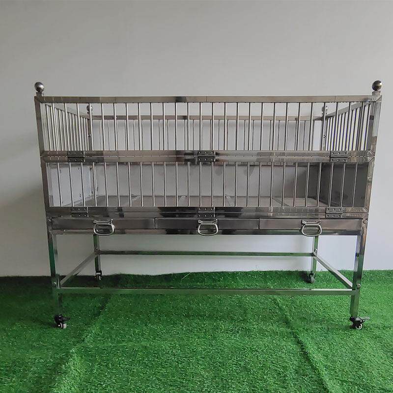多用途展示笼跑笼繁殖不锈钢狗笼小中大型犬狗笼子带抽拉托 托盘
