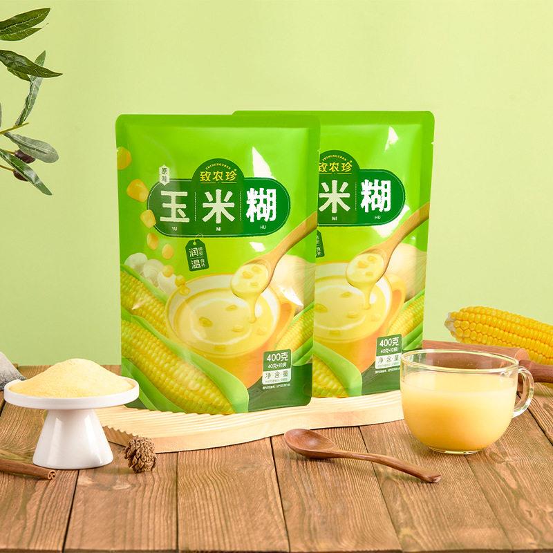 纯玉米糊400g装原味玉米粉玉米糁营养早餐代餐粉速食免煮冲泡食品