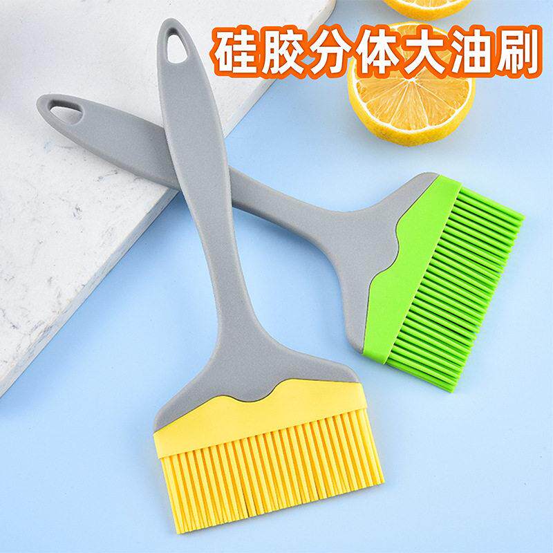 跨境新款硅胶油刷大号分体油刷淄博烧烤刷家用耐温刷子现货