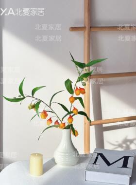 宫灯百合花彷真花室内客厅展厅摆放单枝假花装饰花客厅彷真花摆件