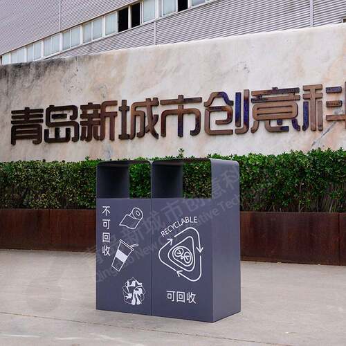 户外垃圾桶不锈钢果皮箱商场广场景观公园学校多分类垃圾桶