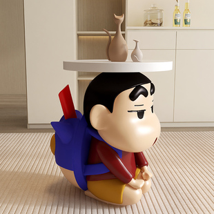 艺术蜡笔小新高档大气电视柜两边的卧室床头墙角落地软装饰品摆件