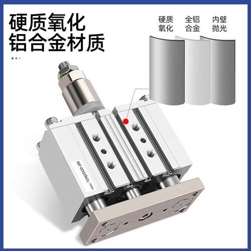 cto.air三轴三杆可调气缸TCMJ50-63x50/75/150/200/250/500-50