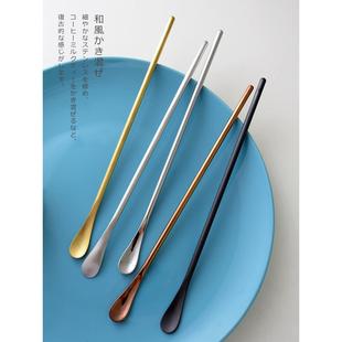 304不锈钢搅拌棒便携长柄迷你短咖啡匙小勺子奶粉搅拌带收纳盒子