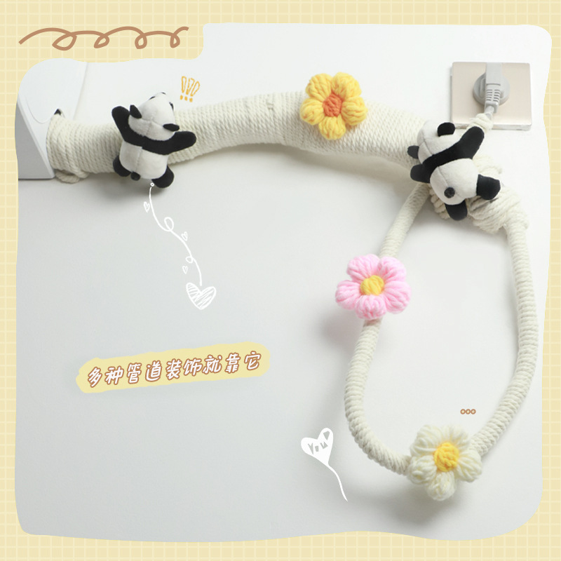 空调管子装饰装饰麻绳宿舍壁饰