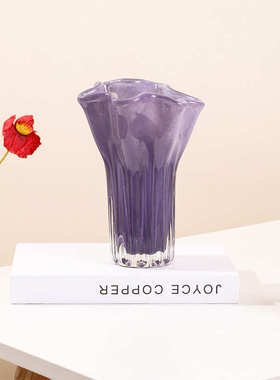 白菜插花花瓣餐桌器花瓶装饰花瓶软创意玻璃简约样板房花摆件客厅