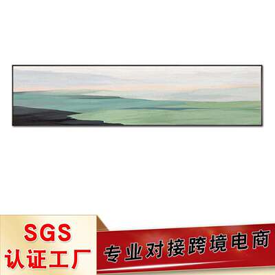 广东工厂床头抽象风景客厅装饰画横幅沙发背景墙挂画玄关软装壁画