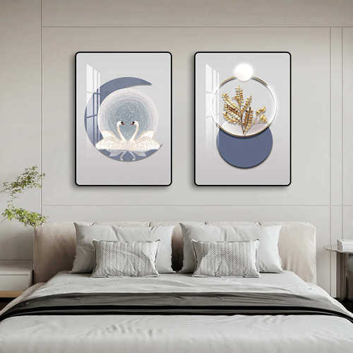 装饰画温馨挂画卧墙壁卧室画房主婚房间背景浪漫简约床头定制现代