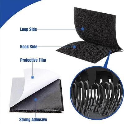 Large Hook and Loop Sheet Tape Fastener Self Adhesive Strips