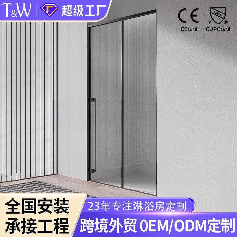TW特拉维尔淋浴房酒店家用卫生间一字形淋浴房隔断间洗澡间玻璃门
