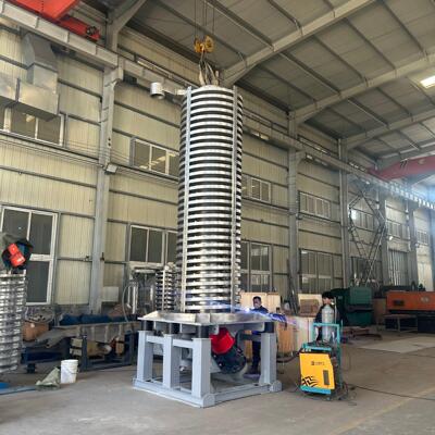 大型垂直振动提升机产量大易清理耐腐蚀可升温降温控温干燥输送