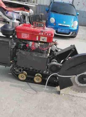 混路履凝土马路切割机双锯48404柴油面切缝机遥片控带式切路机