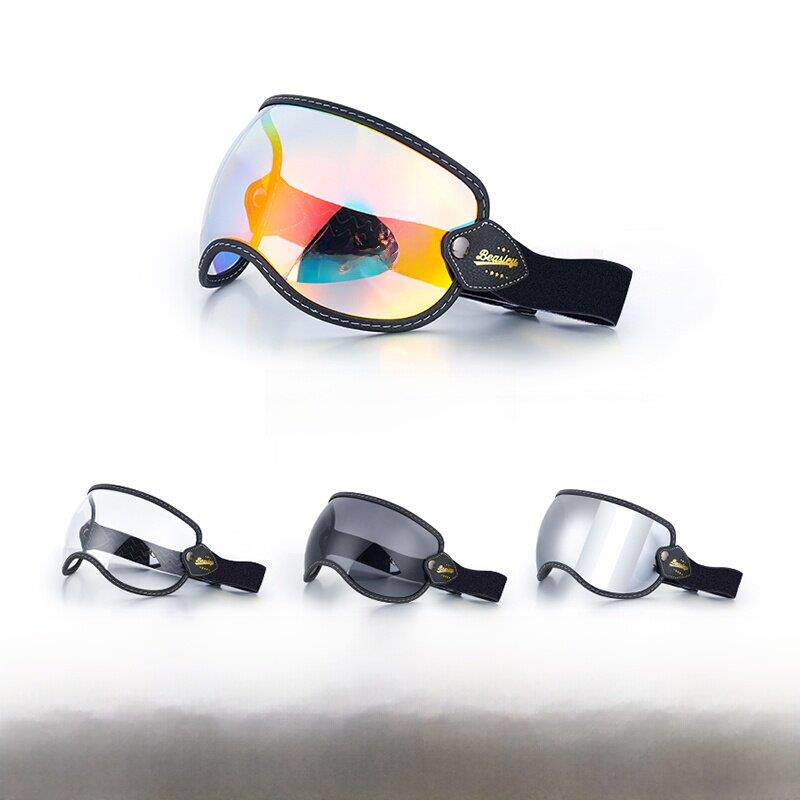 BEASLEY比斯力覆古泡泡镜风镜摩托车全盔越野护目镜镜片110泡泡镜