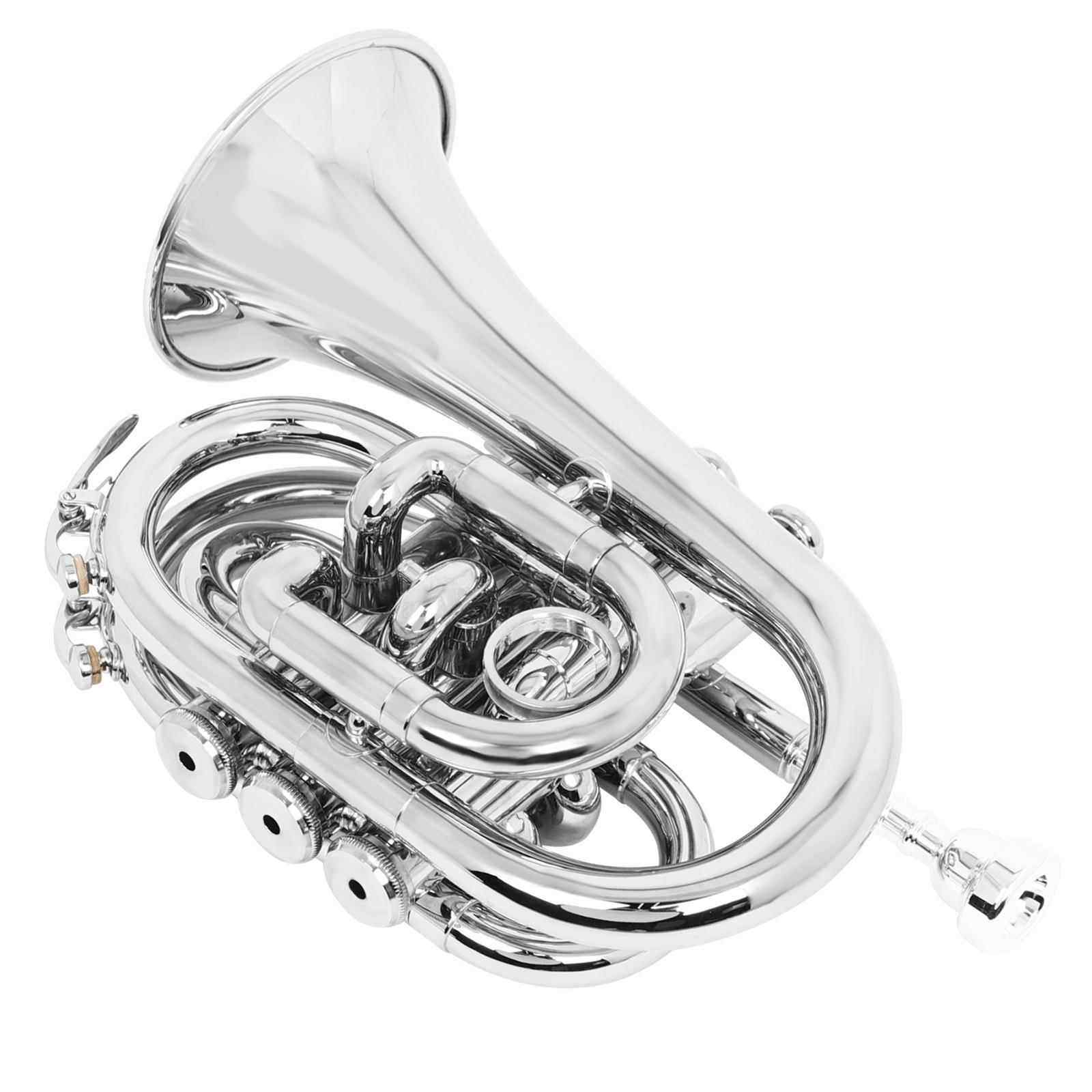 SLADE雷德手掌号降B调漆银微型小号手掌号做工精细专业小号乐器