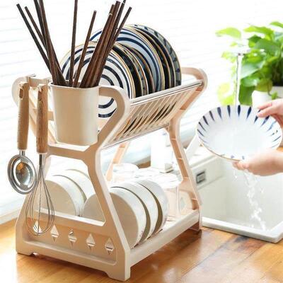 dish drying rack storage kitchen cup holder organizer洗碗架